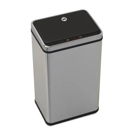 Cesto Basura Tacho Automático Cocina Sensor 30 Litros Acero Inoxidable Plateado