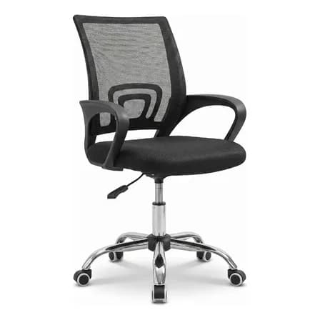 Silla De Oficina Escritorio Ergonomicas Tela Mesh Ruedas Negro Mesh