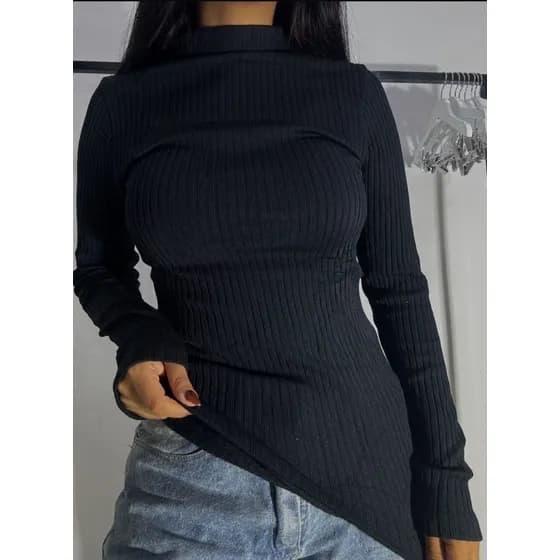 Polera Térmica Viral Morley Con Frisa Tendencia