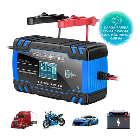 Cargador Gadnic Cb001 8a 12v Para Baterías De Auto Automático 12v 8a 24v 4a