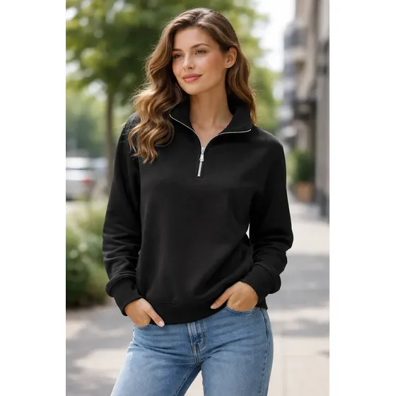 Buzo Hoodie Mujer Darlon Rib Bolsillos Abrigo Tendencia Moda