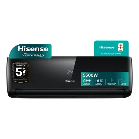 Aire Acondicionado Split Inverter Frío Calor Hisense 4730 Frigorías Negro