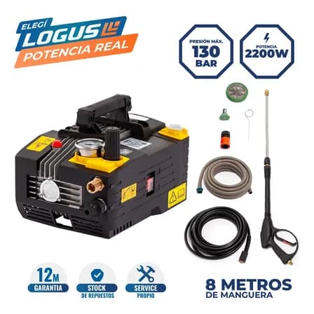 Hidrolavadora Eléctrica Logus 2200w 130 Bar De Piso Alta Presión