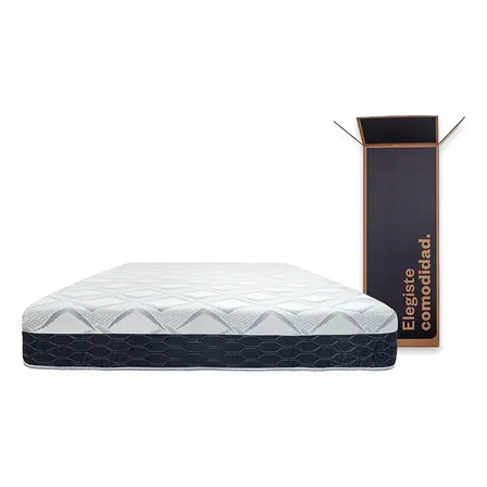 Colchón En Caja Sueño Dorado Box Prime Queen 160x200 x25 cm Espuma Alta Densidad