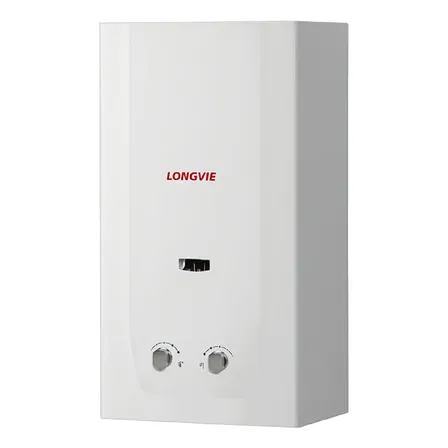 Calefón Longvie Tiro Natural Pilotless 14 Litros Cn514ss Ge Blanco Glp